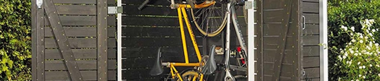 Parkera cykeln på bakhjulet